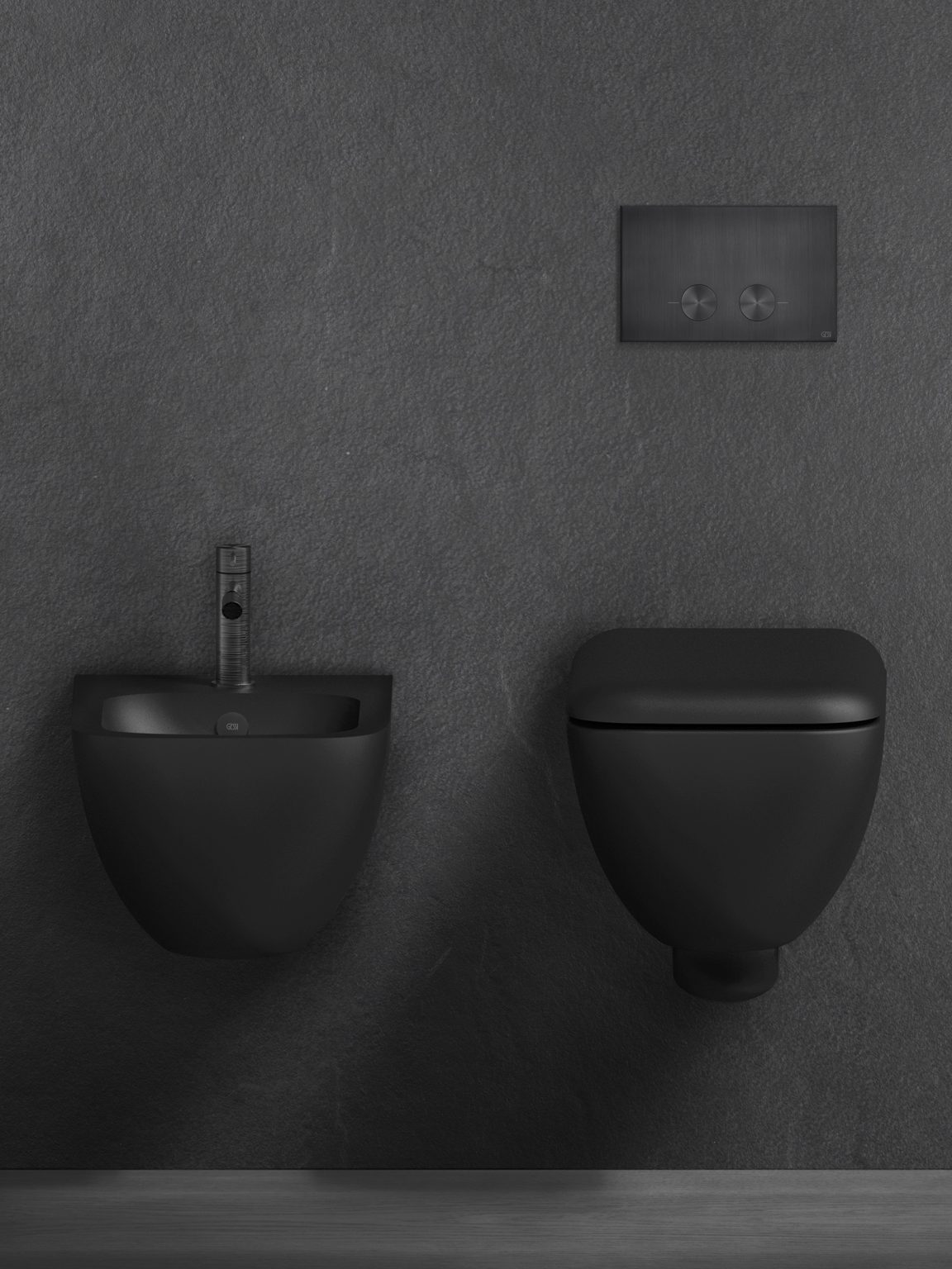 designové moderní WC černé Catalano